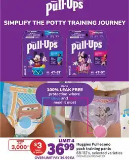Real Canadian Superstore HUGGIES PULL ECONO PACK TRAINING PANTS, 68-112' S offer