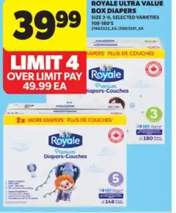 Real Canadian Superstore ROYALE ULTRA VALUE BOX DIAPERS, 108-180' S offer