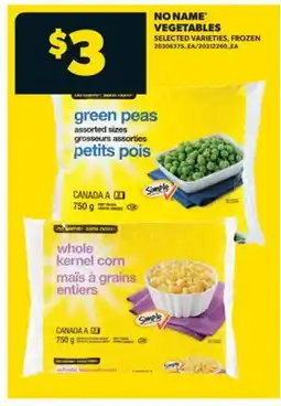 Real Canadian Superstore NO NAME VEGETABLES offer