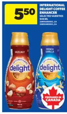 Real Canadian Superstore INTERNATIONAL DELIGHT COFFEE ENHANCER, 946 ML offer