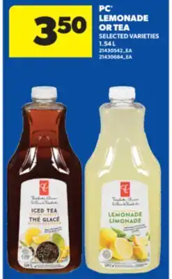 Real Canadian Superstore PC LEMONADE OR TEA, 1.54 L offer