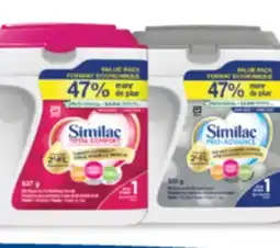 Real Canadian Superstore SIMILAC PRO-ADVANCE STEP 1 OR 2 POWDER FORMULA, 837-859 G offer