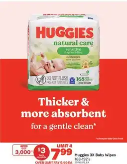 Real Canadian Superstore HUGGIES 3X BABY WIPES, 168-192' S offer