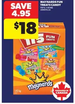 Real Canadian Superstore MAYNARDS FUN TREATS CANDY, 115' S, 1.43 KG offer