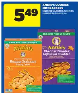 Real Canadian Superstore ANNIE'S COOKIES OR CRACKERS, 130-213 G offer