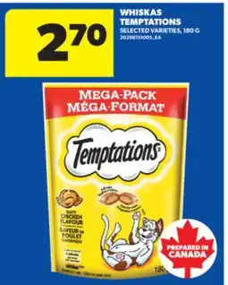 Real Canadian Superstore WHISKAS TEMPTATIONS, 180 G offer