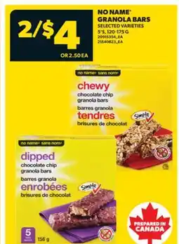 Real Canadian Superstore NO NAME GRANOLA BARS, 5'S, 120-175 G offer