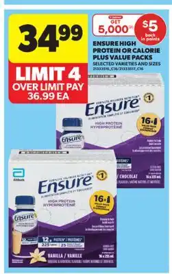 Real Canadian Superstore ENSURE HIGH PROTEIN OR CALORIE PLUS VALUE PACKS offer