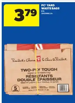 Real Canadian Superstore PC YARD WASTE BAGS, 5'S offer