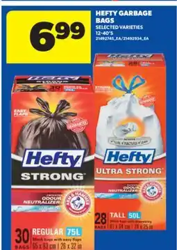 Real Canadian Superstore HEFTY GARBAGE BAGS, 12-40' S offer