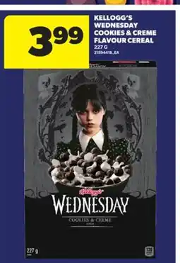 Real Canadian Superstore KELLOGG'S WEDNESDAY COOKIES & CREME FLAVOUR CEREAL, 227 G offer
