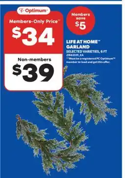 Real Canadian Superstore LIFE AT HOME GARLAND, 6 FT offer
