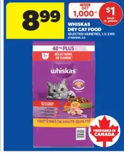 Real Canadian Superstore WHISKAS DRY CAT FOOD, 1.5-2 KGB offer