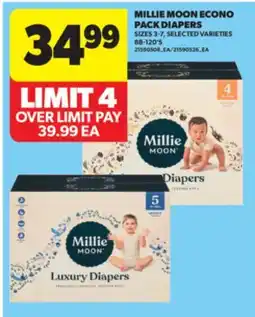 Real Canadian Superstore MILLIE MOON ECONO PACK DIAPERS, 88-120' S offer