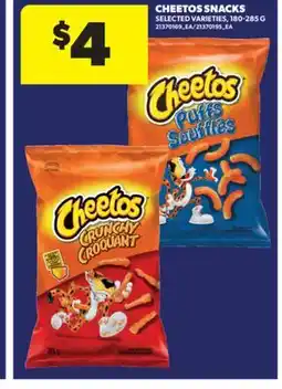 Real Canadian Superstore CHEETOS SNACKS, 180-285 G offer