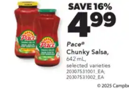 Real Canadian Superstore PACE CHUNKY SALSA, 642 ML offer
