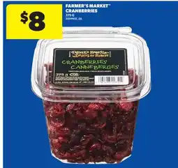 Real Canadian Superstore FARMER'S MARKET CRANBERRIES, 375 G offer