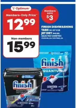Real Canadian Superstore FINISH DISHWASHING TABS, 30-55' S OR JET DRY, 946 ML offer