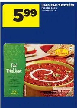 Real Canadian Superstore HALDIRAM'S ENTRÉES, 300 G offer