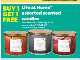 Real Canadian Superstore LIFE AT HOME ASSORTED SCENTED CANDLES offer