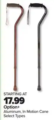 PharmaChoice Option+ Aluminum, In Motion Cane offer
