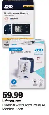 PharmaChoice Lifesource Essential Wrist Blood Pressure Monitor offer