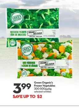 Longo's Green Organic's Frozen Vegetables offer