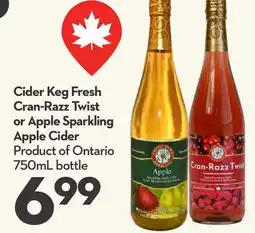 Longo's Fresh Cran-Razz Twist or Sparkling Apple Cider offer