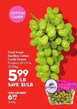 Longo's Fresh Sweet Seedless Cotton Candy Grapes offer