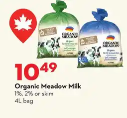 Longo's Organic Meadow Milk offer