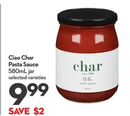 Longo's Ciao Char Pasta Sauce offer