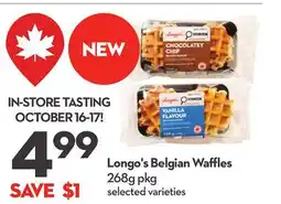 Longo's Longo's Belgian Waffles offer