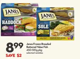 Longo's Janes Frozen Breaded Battered Value Fish offer