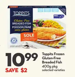 Longo's Toppits Frozen Gluten-Free Breaded Fish offer