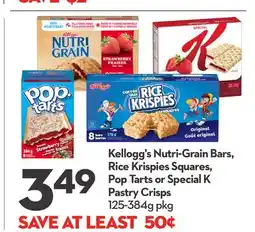 Longo's Nutri-Grain Bars, Rice Krispies Squares, Pop Tarts or Special K Pastry Crisps offer