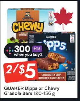 Sobeys Dipps or Chewy Granola Bars offer