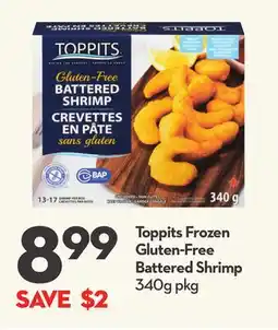 Longo's Toppits Frozen Gluten-Free Battered Shrimp offer
