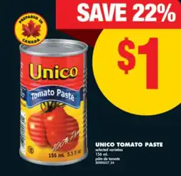 No Frills UNICO TOMATO PASTE, 156 mL offer