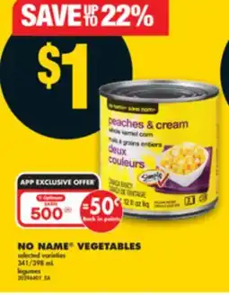 No Frills NO NAME VEGETABLES offer
