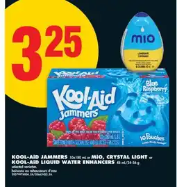 No Frills KOOL-AiD JAMMERS, 10x180 mL or MiO, CRYSTAL LIGHT or KOOL-AiD LIQUID WATER ENHANCERS, 48 mL/24-56 g offer