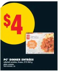 No Frills PC DINNER ENTRÉES, 212-365 g offer