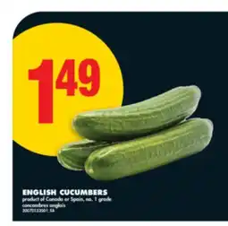 No Frills ENGLISH CUCUMBERS offer