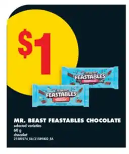 No Frills MR. BEAST FEASTABLES CHOCOLATE, 60 g offer