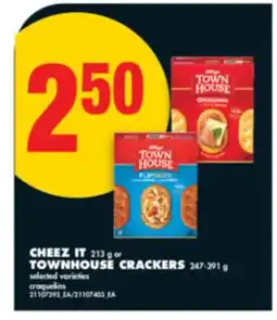 No Frills CHEEZ IT 213 g or TOWNHOUSE CRACKERS, 247-391 g offer