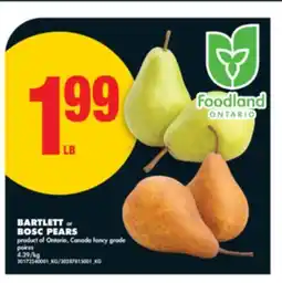 No Frills BARTLETT or BOSC PEARS offer