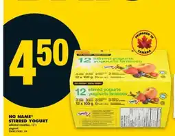 No Frills NO NAME STIRRED YOGURT, 12'S offer