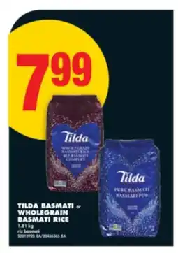 No Frills TILDA BASMATI OR WHOLEGRAIN BASMATI RICE, 1.81 KG offer