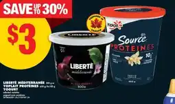 No Frills LIBERTÉ MÉDITERRANÉE 500 g or YOPLAIT PROTÉINES 650 g/4x100 g YOGURT offer