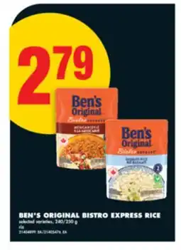 No Frills BEN'S ORIGINAL BISTRO EXPRESS RICE, 240/250 G offer