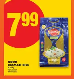 No Frills NOOR BASMATI RICE, 4.54 kg offer
